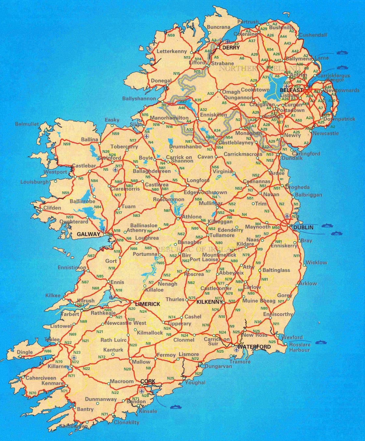 মানচিত্র eire জেলা